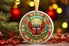 Round Christmass Ornament PNG Product Image 1