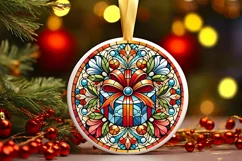 Round Christmas Ornament Sublimation|Clipart Product Image 2