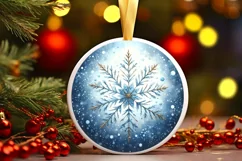 Round Christmas Ornament Sublimation|Clipart Product Image 1