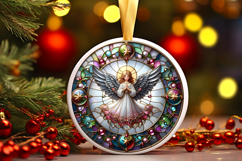 Round Christmass Ornament PNG Product Image 1