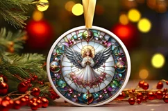 Round Christmas Ornament Sublimation|Clipart Product Image 1