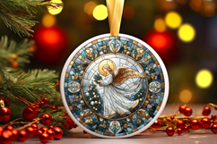 Round Christmass Ornament PNG Product Image 1