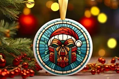 Round Christmas Ornament Sublimation|Clipart Product Image 1