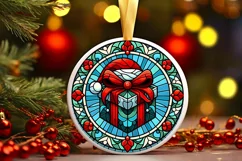 Round Christmas Ornament Sublimation|Clipart Product Image 1