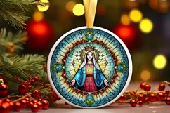 Round Christmas Ornament Sublimation|Clipart Product Image 2