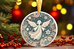 Round Christmas Ornament Sublimation|Clipart Product Image 2