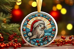 Round Christmas Ornament Sublimation|Clipart Product Image 2