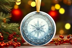 Round Christmas Ornament Sublimation|Clipart Product Image 3