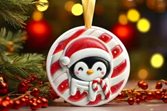Round Christmas Ornament Sublimation|Clipart Product Image 2
