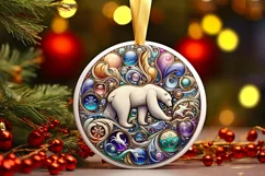 Round Christmas Ornament Sublimation|Clipart Product Image 2