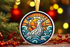Round Christmas Ornament Sublimation|Clipart Product Image 2