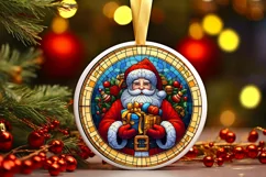 Round Christmas Ornament Sublimation|Clipart Product Image 2