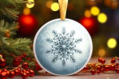 Round Christmas Ornament Sublimation|Clipart Product Image 1