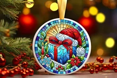 Round Christmas Ornament Sublimation|Clipart Product Image 1