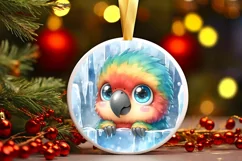 Round Christmas Ornament Sublimation|Clipart Product Image 1