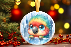 Round Christmass Ornament PNG Product Image 1
