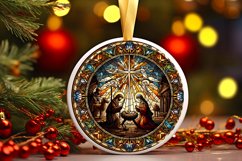 Round Christmas Ornament Sublimation|Clipart Product Image 1