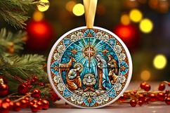 Round Christmass Ornament PNG Product Image 1