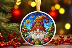Round Christmas Ornament Sublimation|Clipart Product Image 3