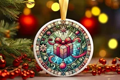 Round Christmas Ornament Sublimation|Clipart Product Image 1