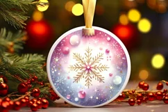 Round Christmas Ornament Sublimation|Clipart Product Image 3