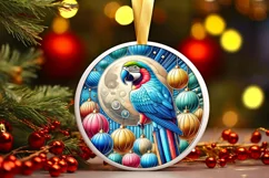 Round Christmas Ornament Sublimation|Clipart Product Image 2