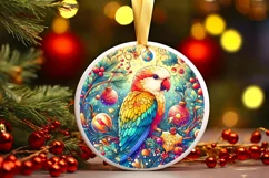 Round Christmas Ornament Sublimation|Clipart Product Image 1
