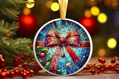 Round Christmas Ornament Sublimation|Clipart Product Image 2