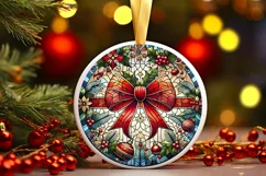 Round Christmas Ornament Sublimation|Clipart Product Image 2