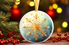 Round Christmas Ornament Sublimation|Clipart Product Image 1