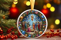 Round Christmas Ornament Sublimation|Clipart Product Image 1