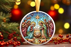 Round Christmas Ornament Sublimation|Clipart Product Image 1