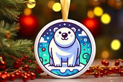 Round Christmas Ornament Sublimation|Clipart Product Image 1