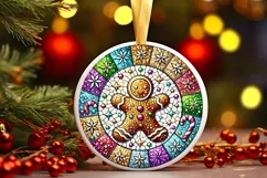 Round Christmas Ornament Sublimation|Clipart Product Image 2