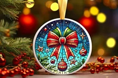 Round Christmas Ornament Sublimation|Clipart Product Image 2