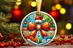 Round Christmas Ornament Sublimation|Clipart Product Image 2