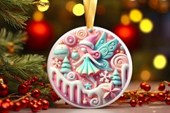 Round Christmas Ornament Sublimation|Clipart Product Image 2