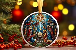 Round Christmas Ornament Sublimation|Clipart Product Image 2