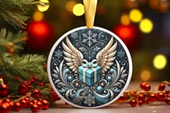 Round Christmas Ornament Sublimation|Clipart Product Image 2