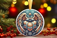 Round Christmas Ornament Sublimation|Clipart Product Image 2