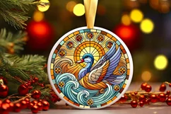 Round Christmas Ornament Sublimation|Clipart Product Image 2