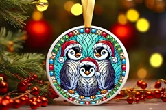 Round Christmas Ornament Sublimation|Clipart Product Image 1