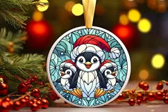 Round Christmas Ornament Sublimation|Clipart Product Image 1