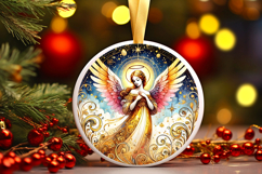 Round Christmass Ornament PNG Product Image 1