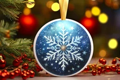 Round Christmas Ornament Sublimation|Clipart Product Image 2