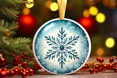 Round Christmas Ornament Sublimation|Clipart Product Image 1