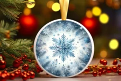 Round Christmas Ornament Sublimation|Clipart Product Image 1