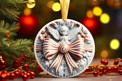 Round Christmas Ornament Sublimation|Clipart Product Image 2