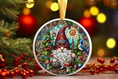 Round Christmas Ornament Sublimation|Clipart Product Image 2