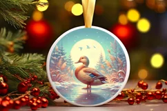 Round Christmas Ornament Sublimation|Clipart Product Image 2